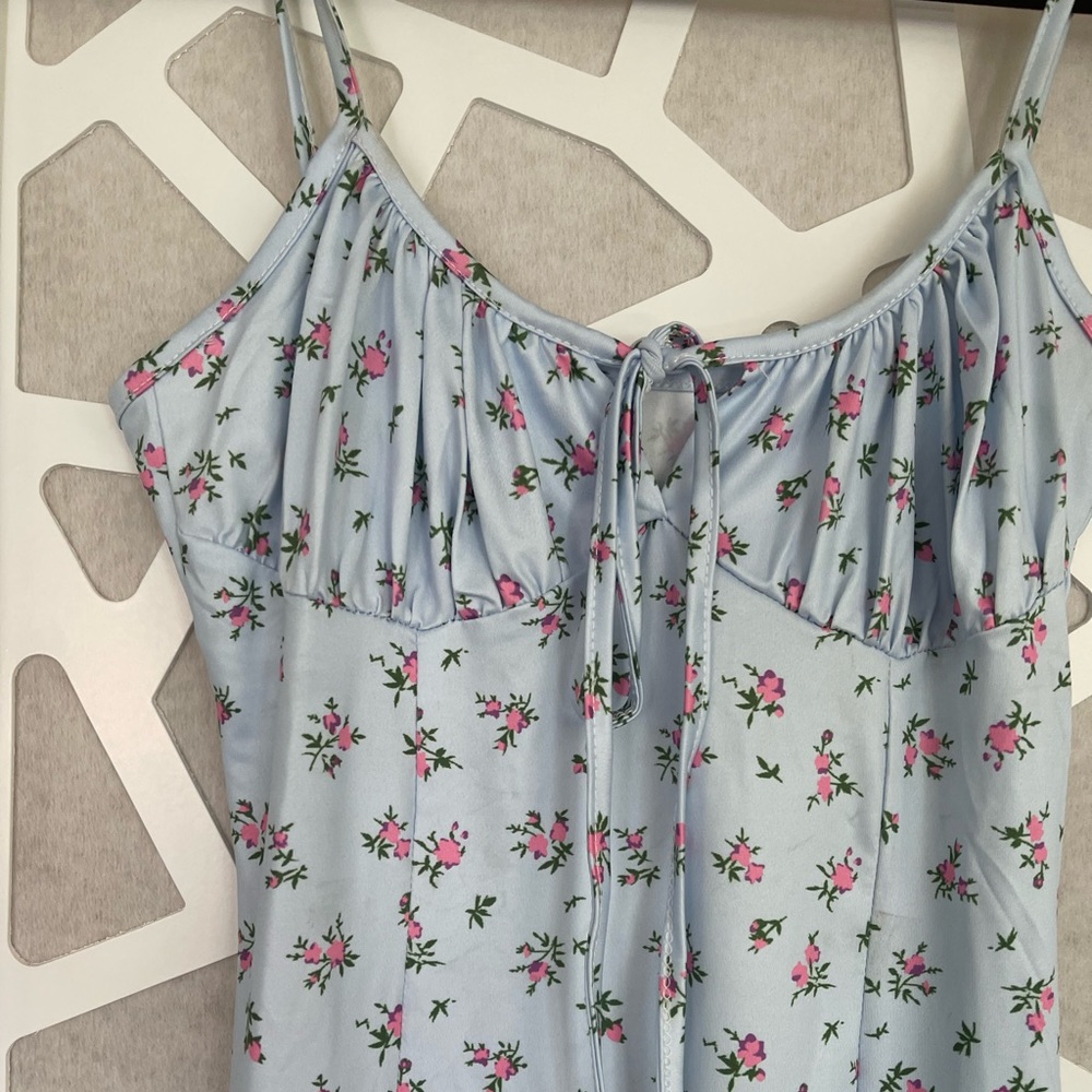 Blue floral cottage dress